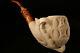 Deluxe Eagle's Claw Hand Carved Block Meerschaum Pipe By I. Baglan In Case 8021