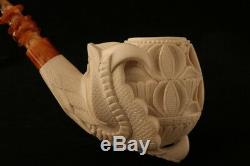 Deluxe Eagle's Claw Hand Carved Block Meerschaum Pipe by I. Baglan in case 8021