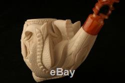 Deluxe Eagle's Claw Hand Carved Block Meerschaum Pipe by I. Baglan in case 8021