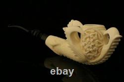 Deluxe Eagle's Claw Hand Carved Block Meerschaum by Kenan with CASE 10569
