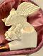 Deluxe Turkish Vintage Large Hand Carved Meerschaum Eagle Pipe Never Used