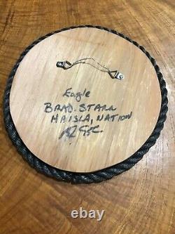 EAGLE 10.5 Brad STARR Haisla Nation Native Art Carving Hand Painted Round Wood