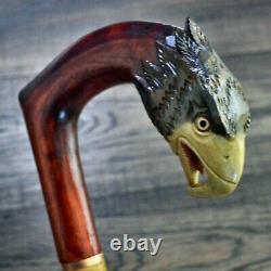 EAGLE New Walking Cane Walking Stick Wood Wooden Hand carved Handmade