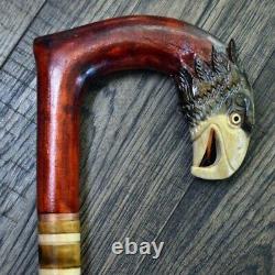 EAGLE New Walking Cane Walking Stick Wood Wooden Hand carved Handmade