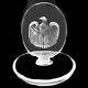 Eagle Pin Tray 3.5 Tall By Lalique #10756 Crystal New In Box Made In France