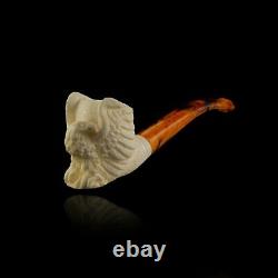 Eagle Block Meerschaum Pipe tobacco hand carve smoking pfeife with case
