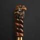 Eagle Cane Wooden Walking Stick Hiking Stick Hand Carved Handmade Watching Rr02