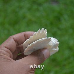 Eagle Carving 101mm Height T488 in Moose Antler Hand Carved