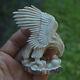 Eagle Carving 83mm Height T518 In Antler Hand Carved