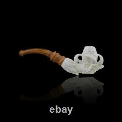 Eagle Claw Cigarette Meerschaum Pipe hand carved tobacco pfeife with case