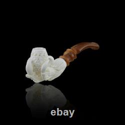Eagle Claw Cigarette Meerschaum Pipe hand carved tobacco pfeife with case