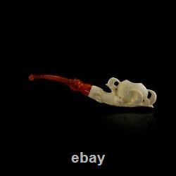 Eagle Claw Meerschaum Pipe hand carved smoking tobacco pfeife with case