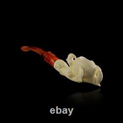 Eagle Claw Meerschaum Pipe hand carved smoking tobacco pfeife with case