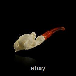 Eagle Claw Meerschaum Pipe hand carved smoking tobacco pfeife with case