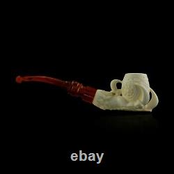 Eagle Claw Meerschaum Pipe hand carved tobacco pfeife smoking with case