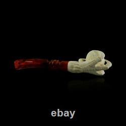Eagle Claw Meerschaum Pipe hand carved tobacco pfeife smoking with case