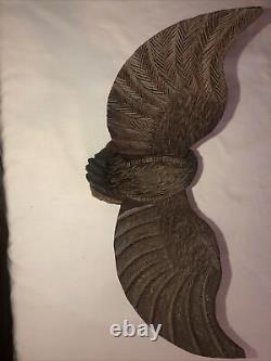 Eagle Figurine Hand Carved Large Size With Lots Of Detail