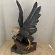 Eagle Figurine Statue Wooden Hand Carved 10