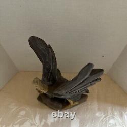 Eagle Figurine Statue Wooden hand carved 10
