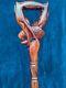 Eagle Fish Carved Can Wooden Walking Stick Handle Hand Carved Cane Gift Items