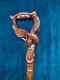 Eagle Fish Carved Can Wooden Walking Stick Handle Hand Carved Cane Gift Items