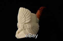 Eagle Hand Carved Block Meerschaum Pipe by I. Baglan in a fitted case 6278