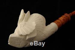 Eagle Hand Carved Block Meerschaum Pipe by I. Baglan in a fitted case 6278