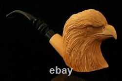 Eagle Hand Carved Block Meerschaum Pipe by Kenan with CASE 10297