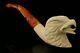 Eagle Hand Carved Block Meerschaum Pipe In Custom Case 10094