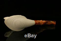 Eagle Hand Carved Block Meerschaum Pipe with a fitted CASE 9941