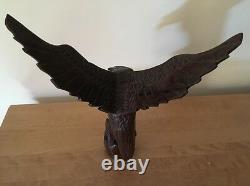 Eagle Hand Carved Wooden Sculpture