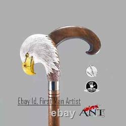 Eagle Head Bird Walking Stick Eagle Walking Cane Wooden Hand Carved Xmas Gift