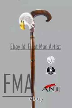 Eagle Head Bird Walking Stick Eagle Walking Cane Wooden Hand Carved Xmas Gift