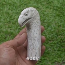 Eagle Head Carving 115mm Length Handle H1166 in Antler Bali Hand Carved