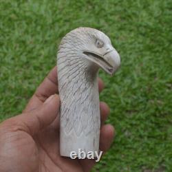 Eagle Head Carving 115mm Length Handle H1166 in Antler Bali Hand Carved