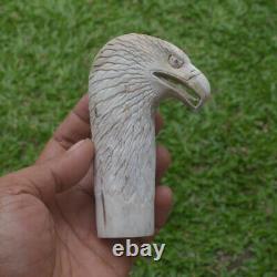 Eagle Head Carving 115mm Length Handle H1166 in Antler Bali Hand Carved