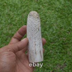 Eagle Head Carving 115mm Length Handle H1166 in Antler Bali Hand Carved