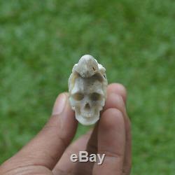 Eagle Head Carving 127mm Length Handle H738 in Antler Bali Hand Carved