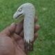 Eagle Head Carving 127mm Length Handle H997 In Antler Bali Hand Carved