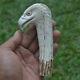Eagle Head Carving 129mm Length Handle H1049 In Antler Bali Hand Carved