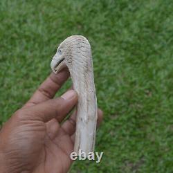 Eagle Head Carving 130mm Length Handle H1158 in Antler Bali Hand Carved