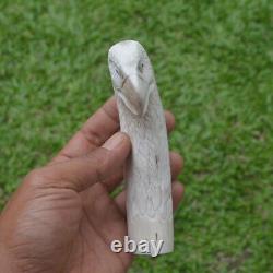 Eagle Head Carving 130mm Length Handle H1159 in Antler Bali Hand Carved