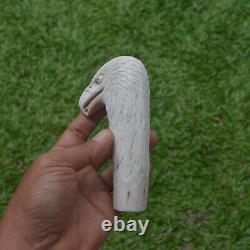 Eagle Head Carving 130mm Length Handle H1159 in Antler Bali Hand Carved