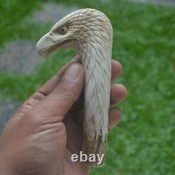 Eagle Head Carving 130mm Length Handle H898 in Antler Bali Hand Carved