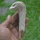 Eagle Head Carving 130mm Length Handle H899 In Antler Bali Hand Carved
