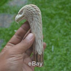 Eagle Head Carving 130mm Length Handle H899 in Antler Bali Hand Carved