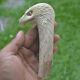 Eagle Head Carving 134mm Length Handle H897 In Antler Bali Hand Carved