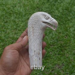 Eagle Head Carving 138mm Length Handle H1165 in Antler Bali Hand Carved