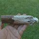 Eagle Head Carving 138mm Length Handle H696 In Antler Bali Hand Carved