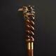 Eagle Head Hand Carved Handmade Handle Wooden Walking Stick Cane Hiking Designer